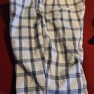 Boohoo Men's Black and White Checkered Dress Pants